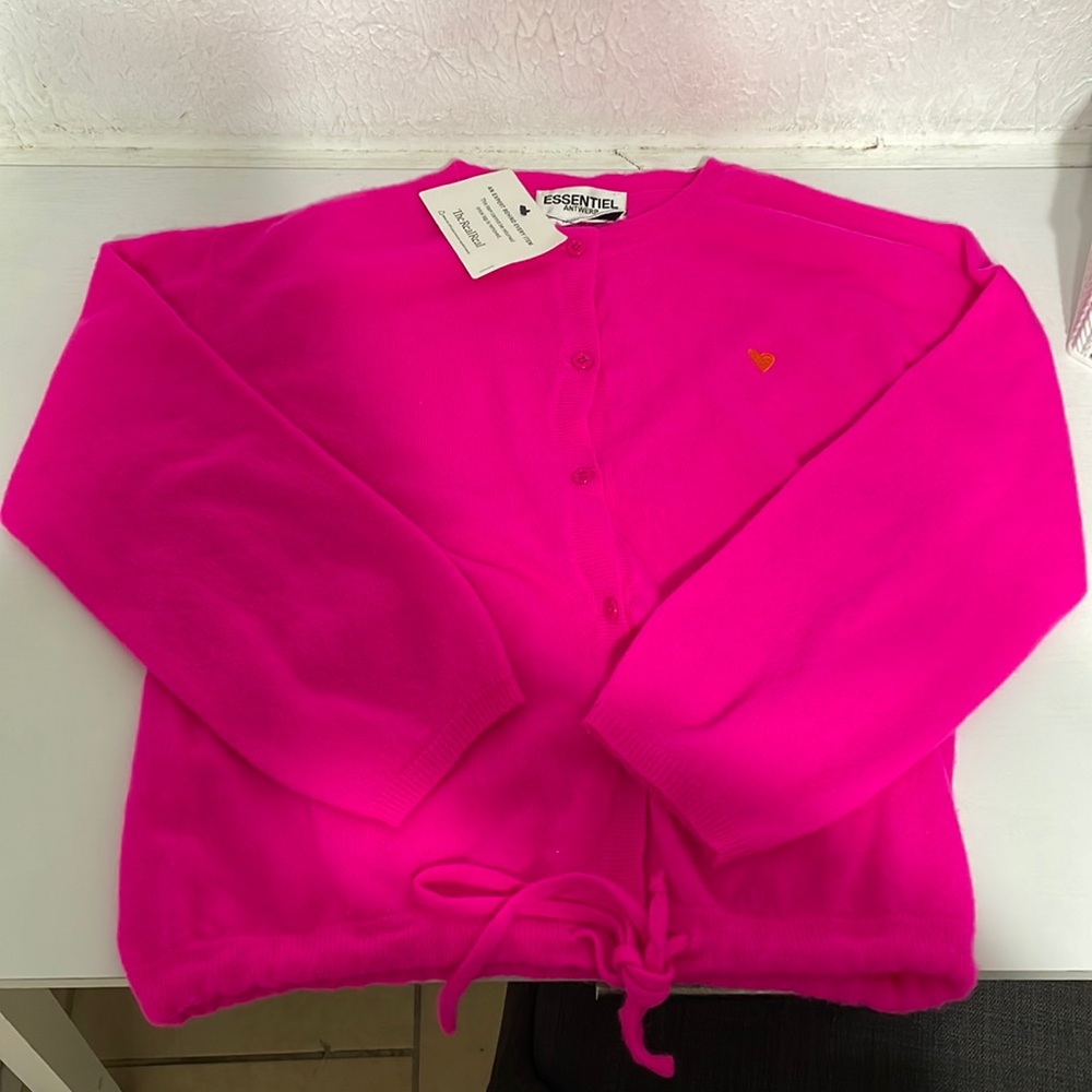 Zetting Cashmere Blend Cardigan Super Pink